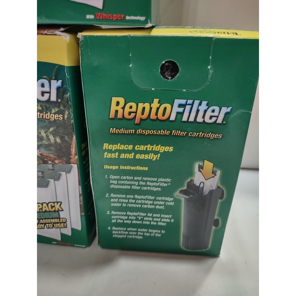 TetraFauna Reptofilter Medium Disposable Filter Cartridges 3 Pack New - Picture 4 of 5